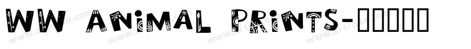 WW Animal Prints字体转换